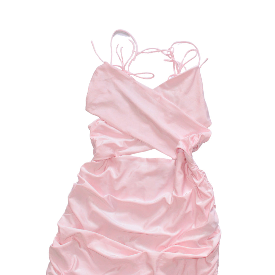 Vestido rosa pastel