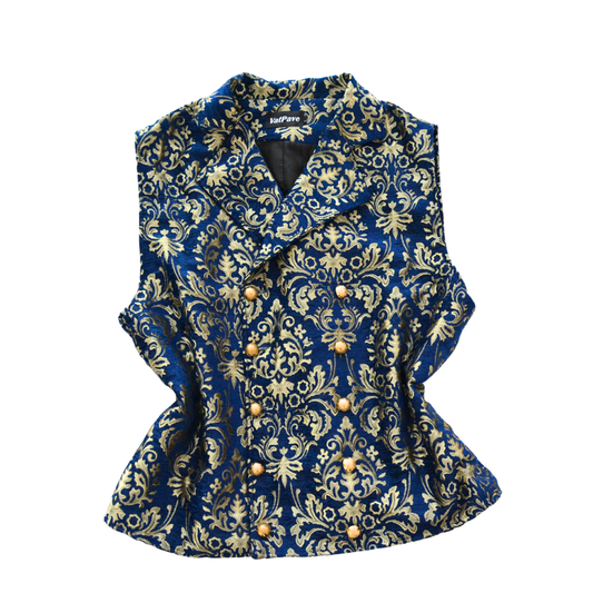 Chaleco vintage 90s brocado