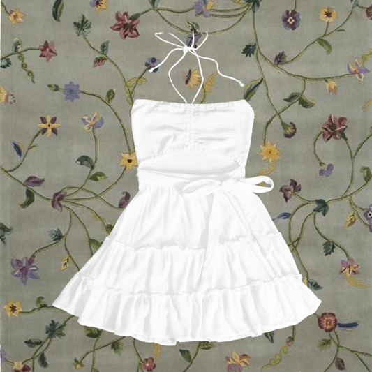 Vestido blanco envolvente