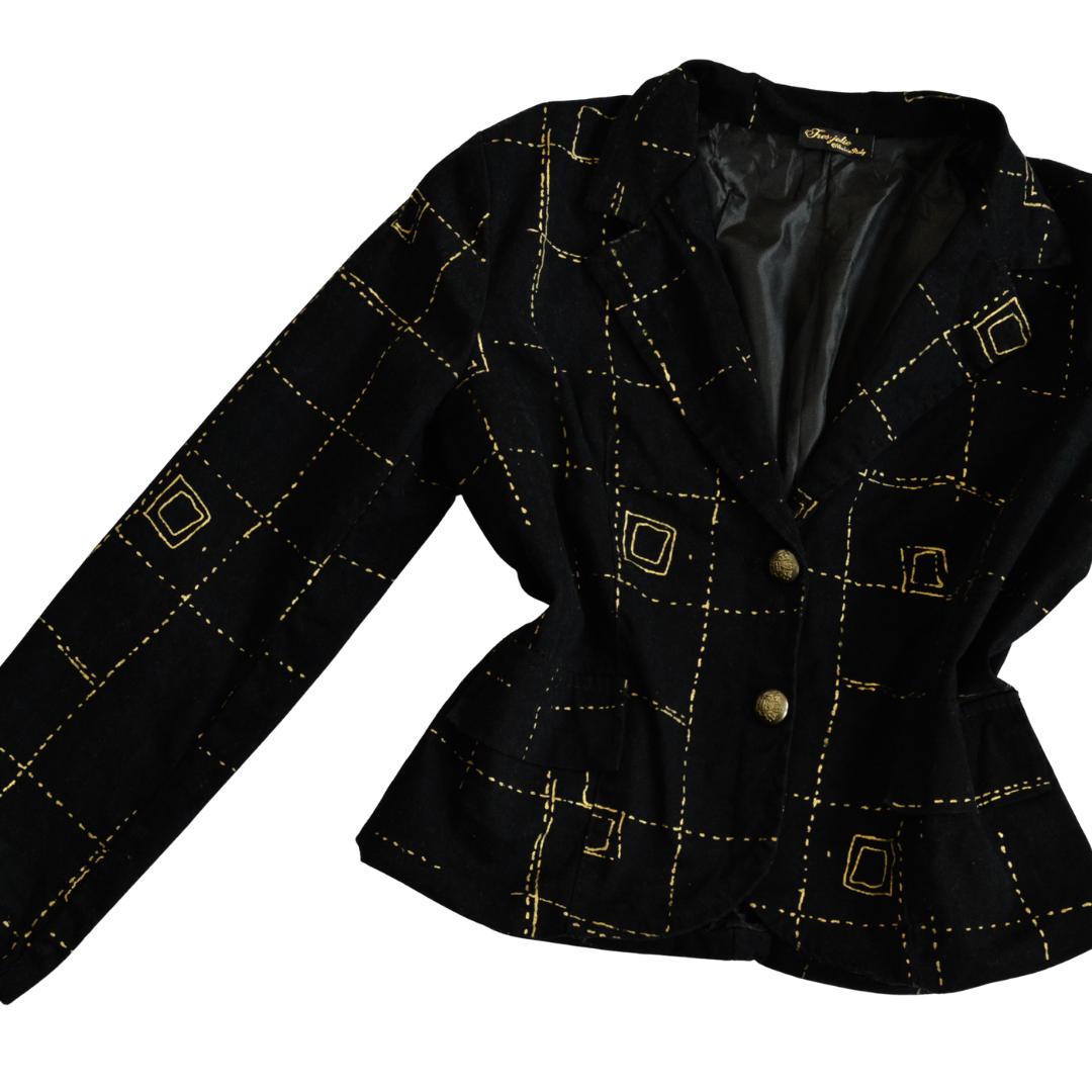 Blazer negro plaid