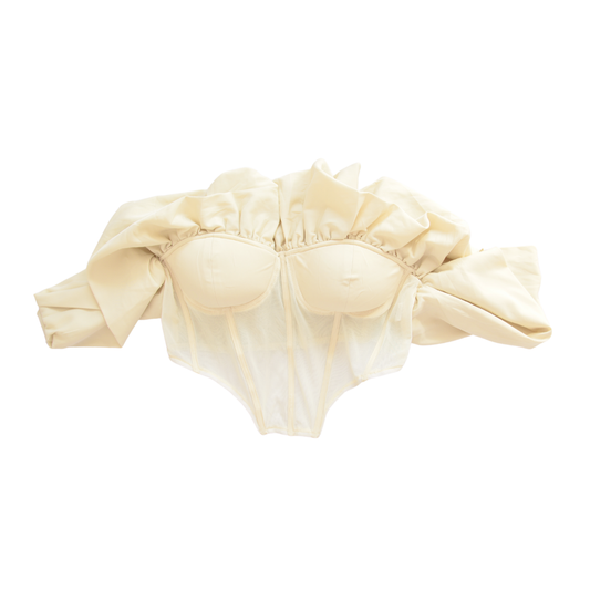 Corset mesh con pliegues