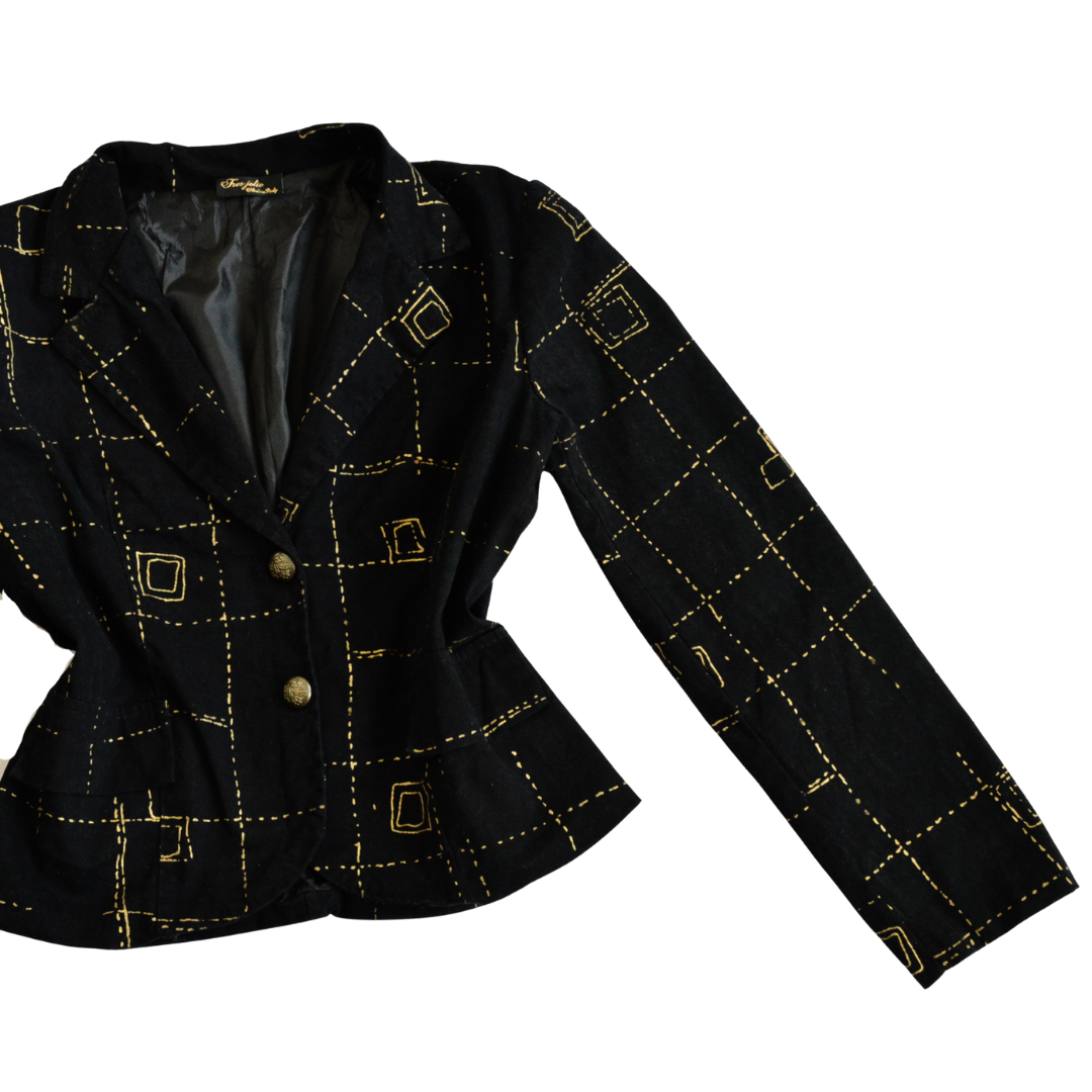 Blazer negro plaid