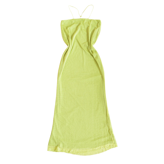 Vestido verde de malla mesh