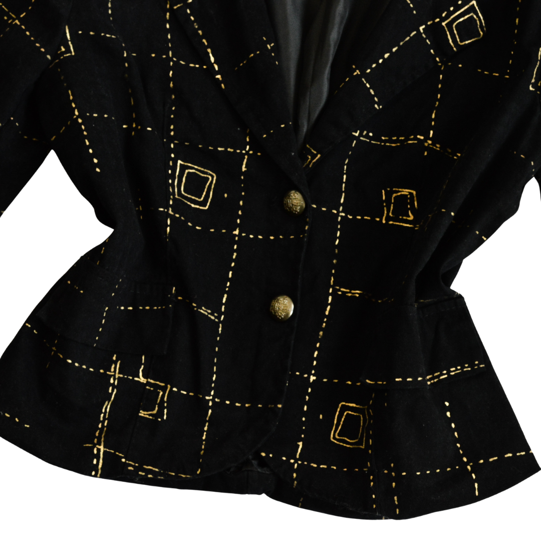Blazer negro plaid