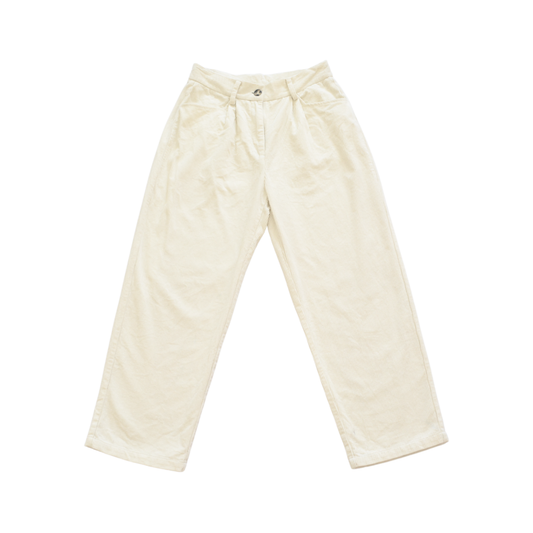 Pantalón baggy beige pana