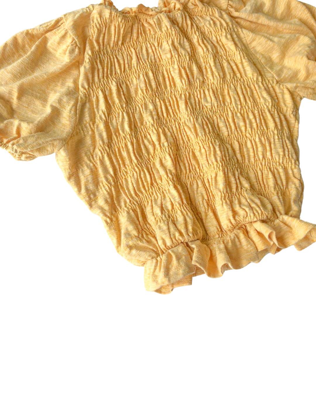Blusa amarilla fruncida