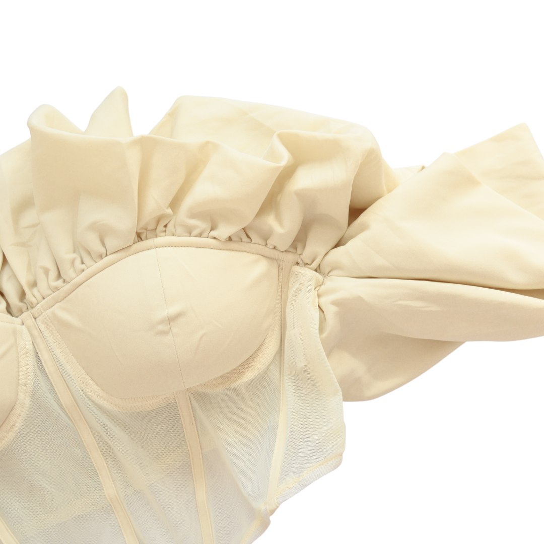 Corset mesh con pliegues