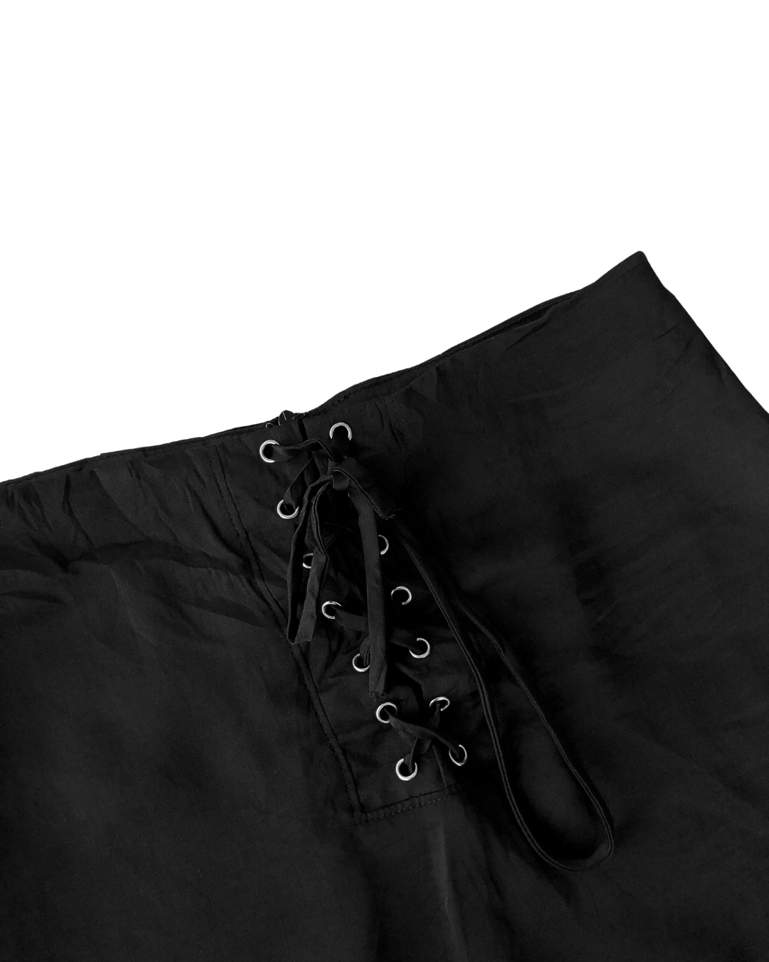 Falda negra cierre corset