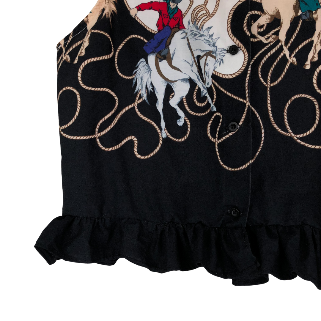 Blusa vintage de caballos upcycling