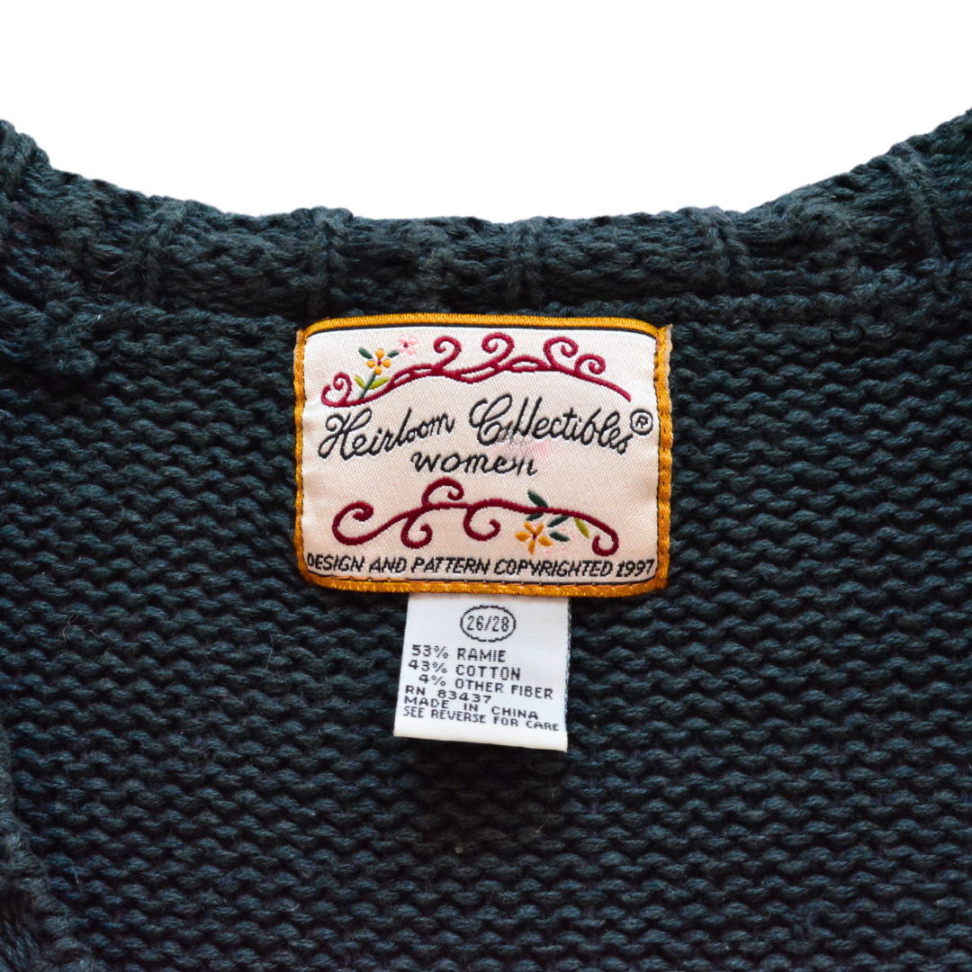 Cardigan 1997 bordado floral