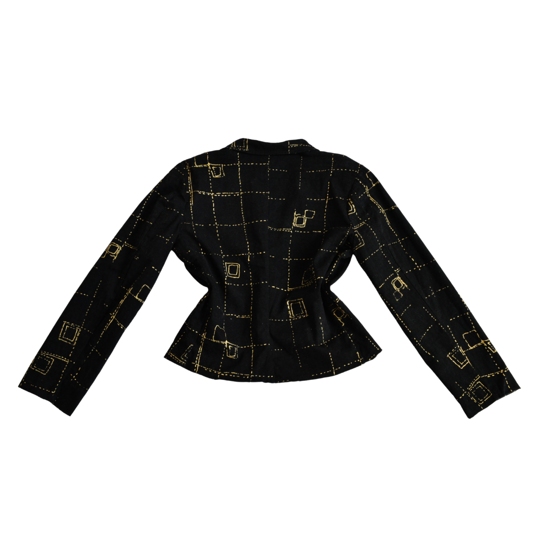 Blazer negro plaid