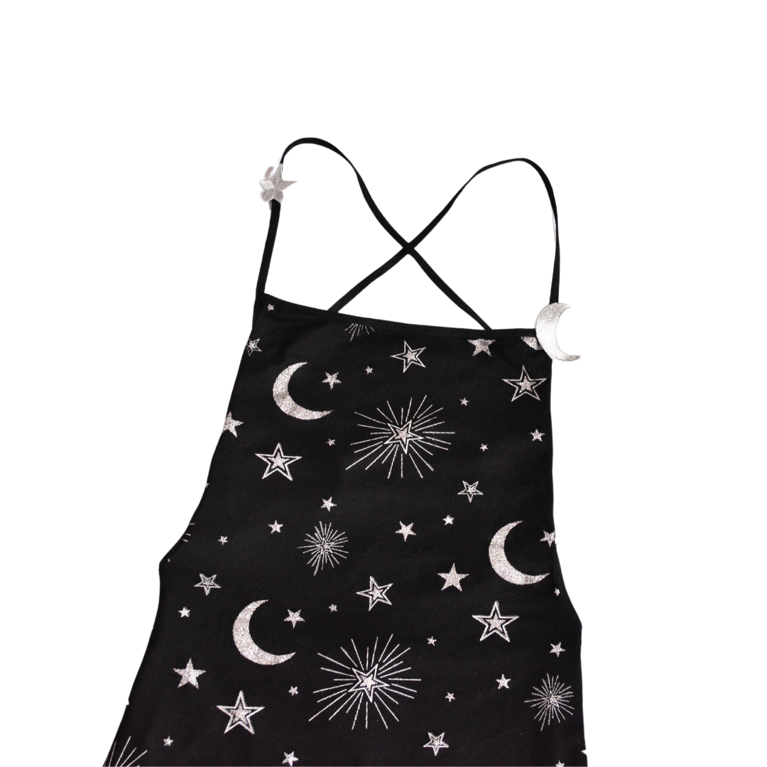 Vestido cosmos de estrellas y lunas