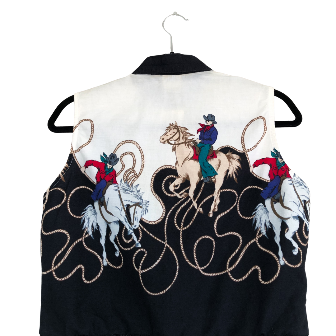 Blusa vintage de caballos upcycling