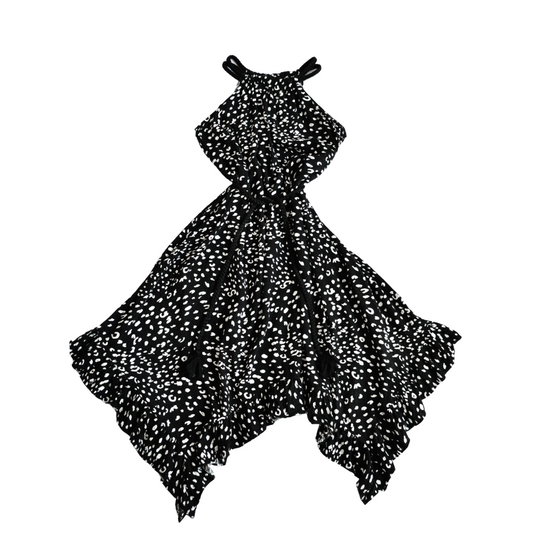 Vestido negro polka dots