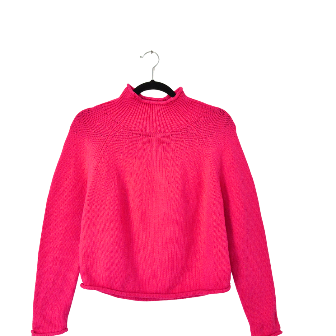 Suéter knit rosa mexicano.
