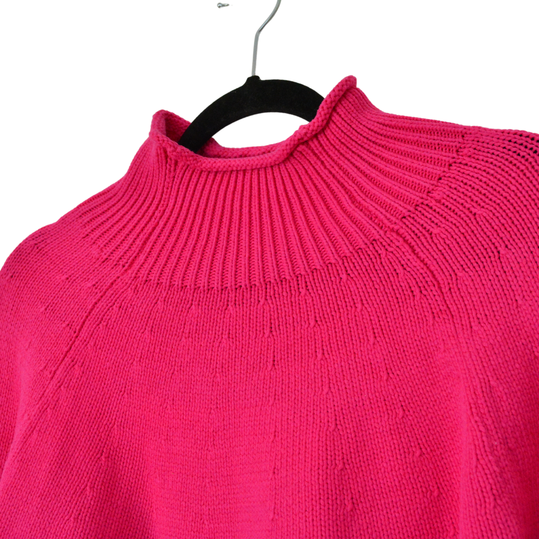 Suéter knit rosa mexicano.