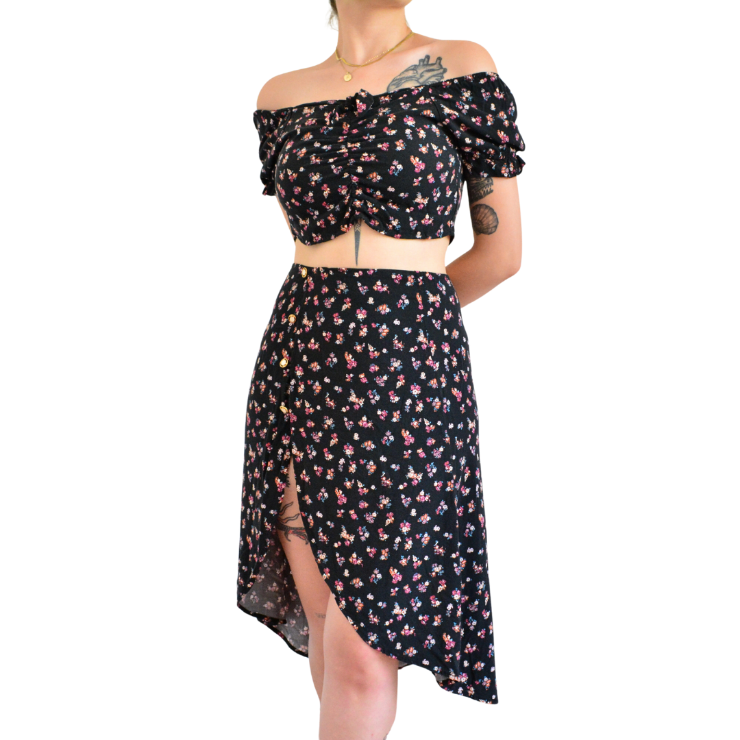 Conjunto upcycling floral