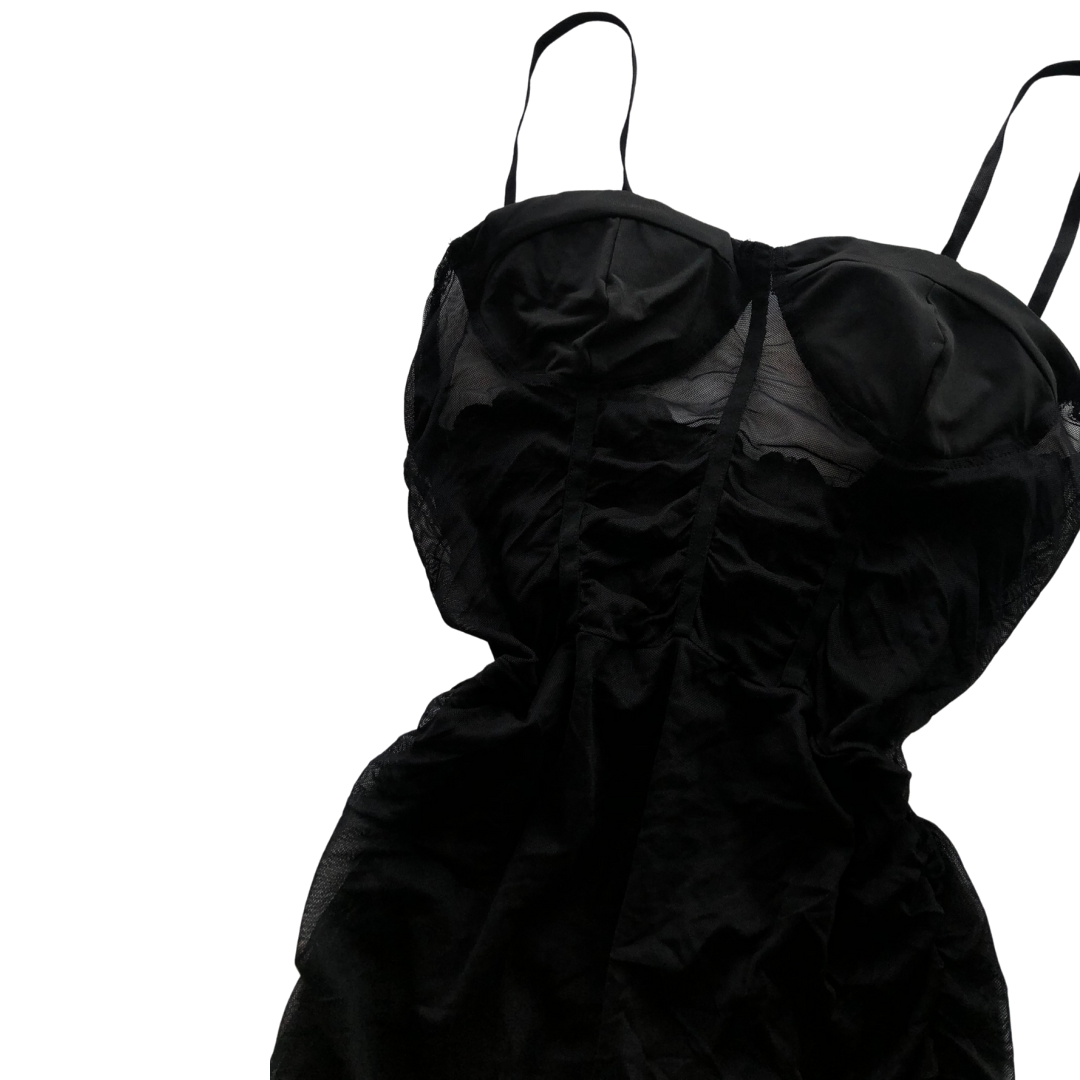 Vestido negro mesh