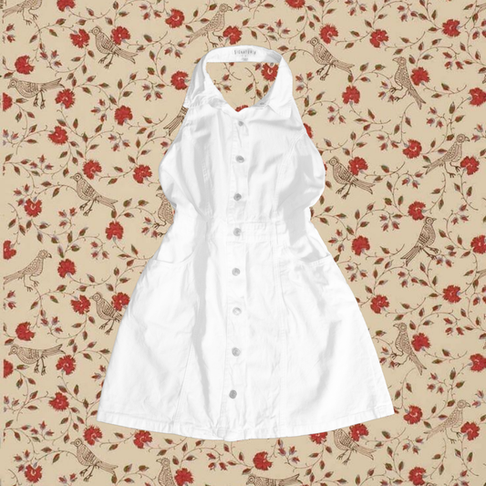 Vestido denim blanco