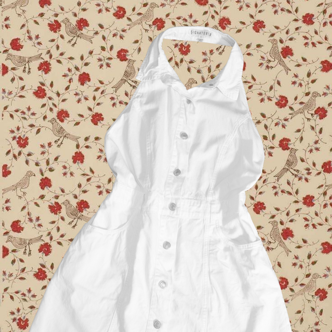Vestido denim blanco