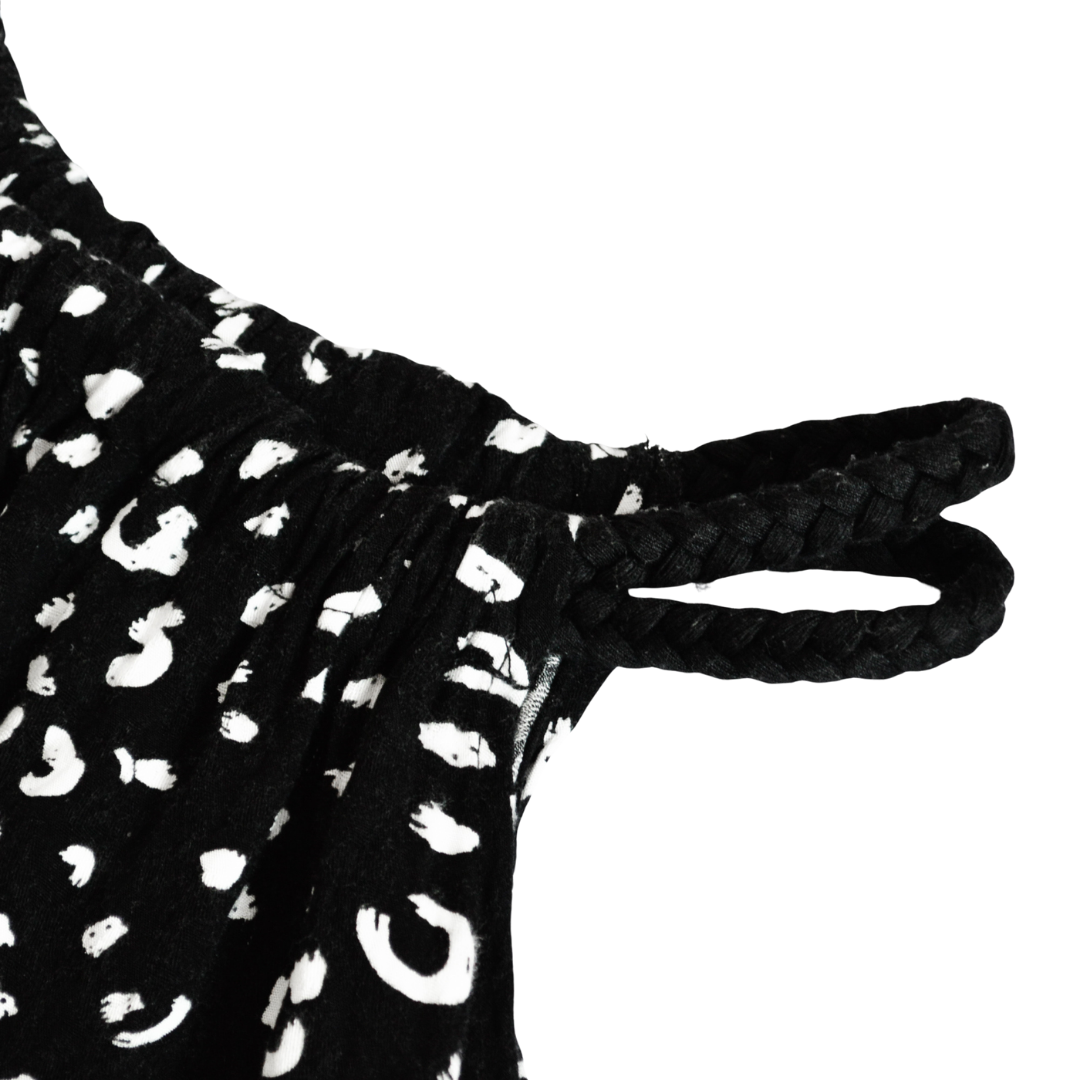 Vestido negro polka dots