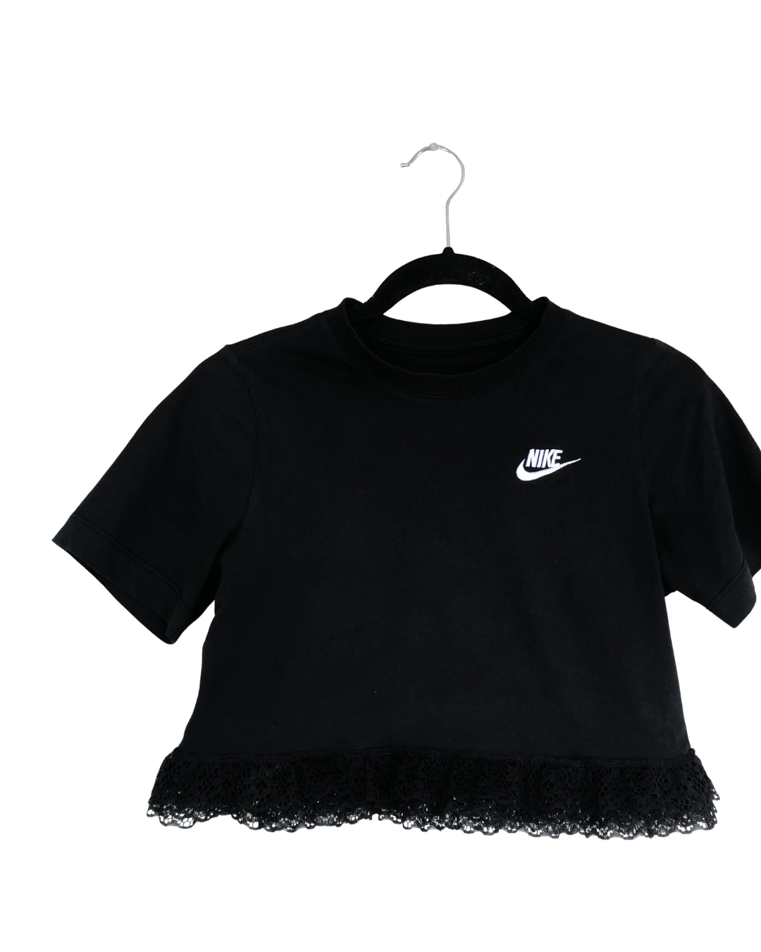 Blusa upcycling Nike tee negra