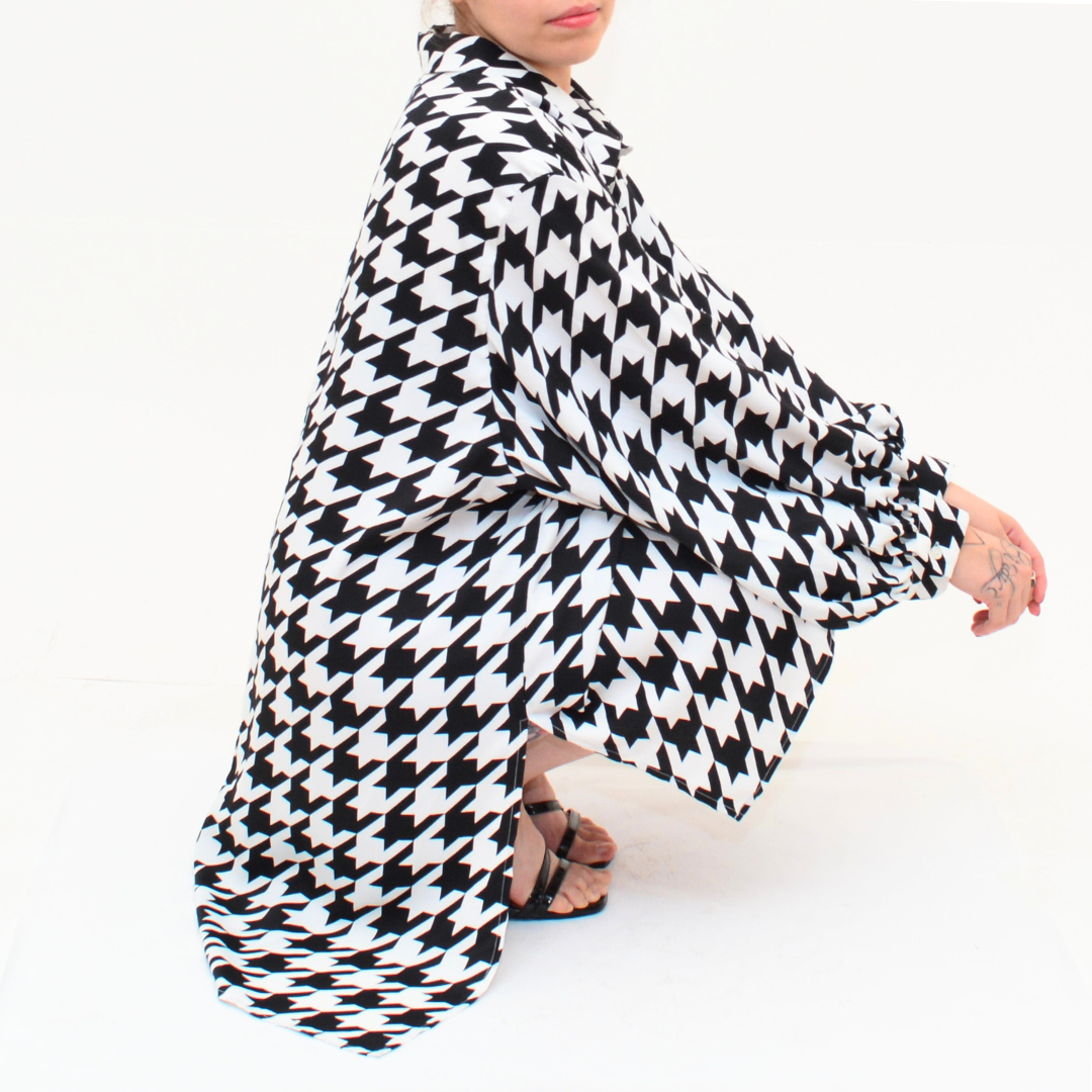 Vestido camisa pata de gallo