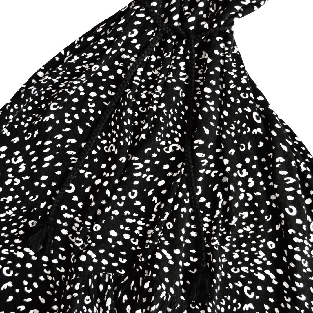 Vestido negro polka dots