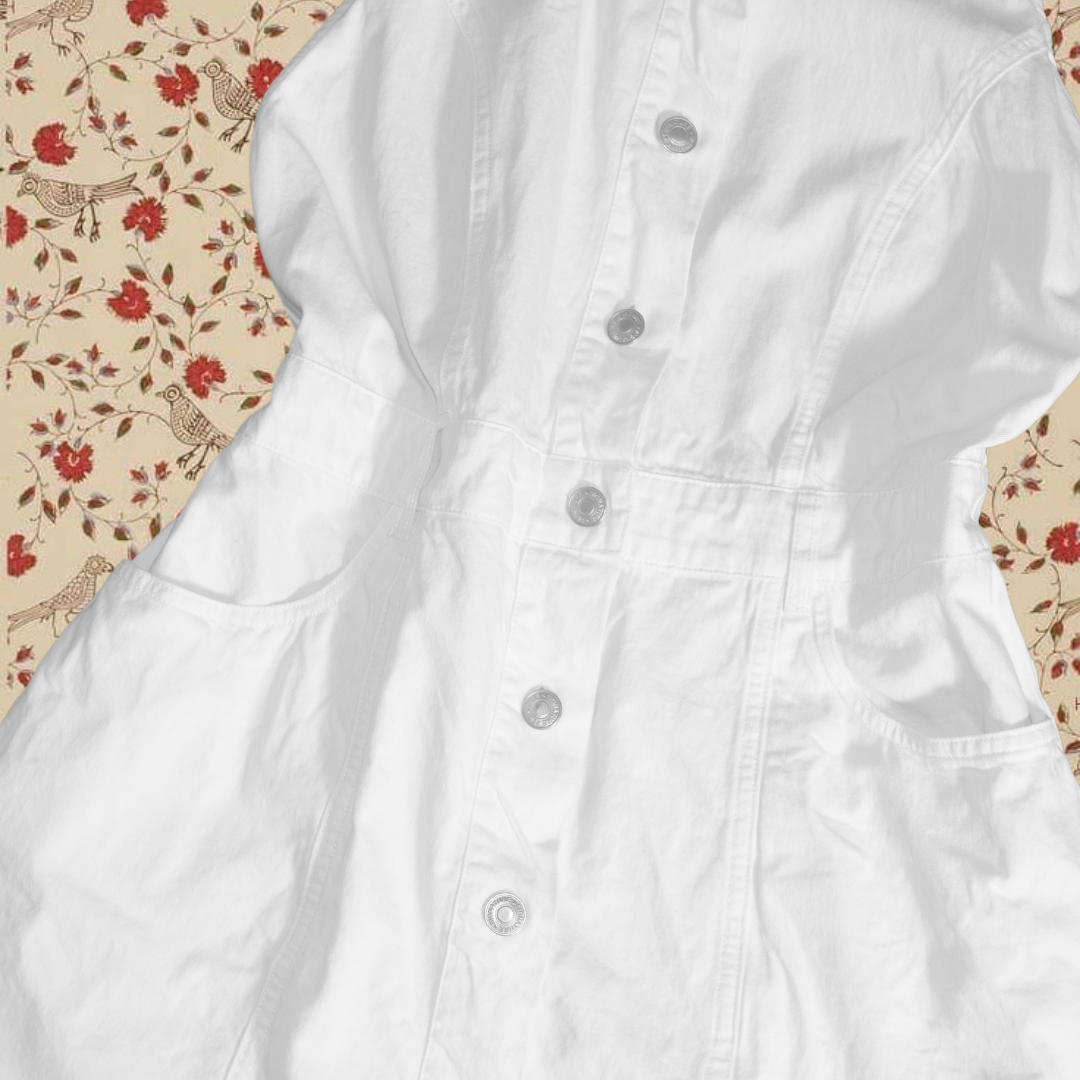 Vestido denim blanco