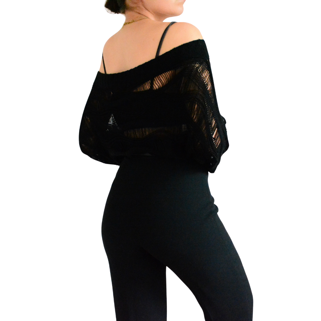 Suéter negro Guess off shoulder