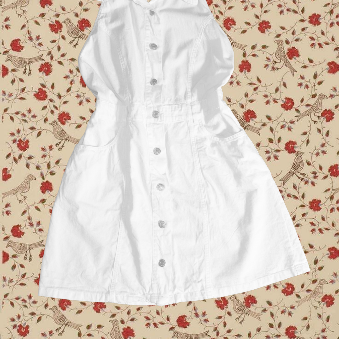 Vestido denim blanco
