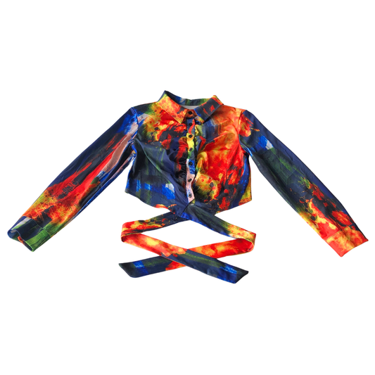 Blusa multicolores y tiras