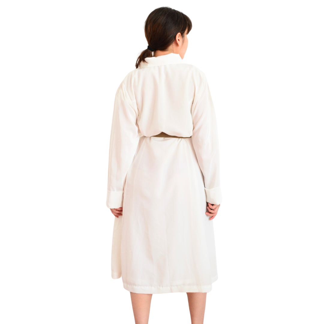 Vestido blanco perla vintage