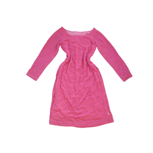 Vestido rosa con canutillo