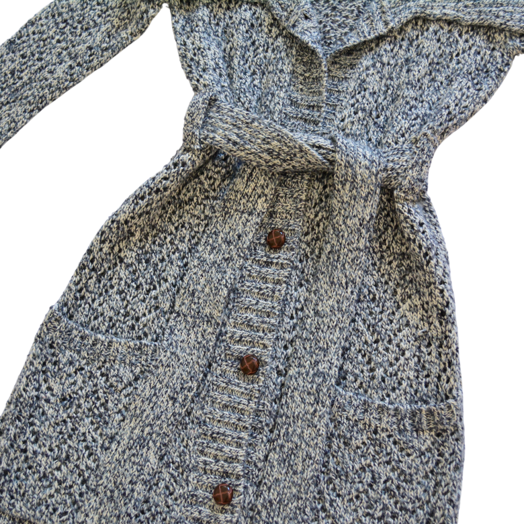 Cárdigan gris knit de lana