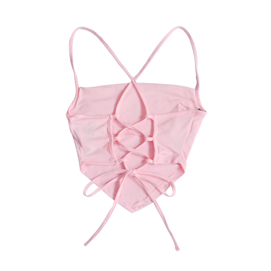 Top rosa con escote