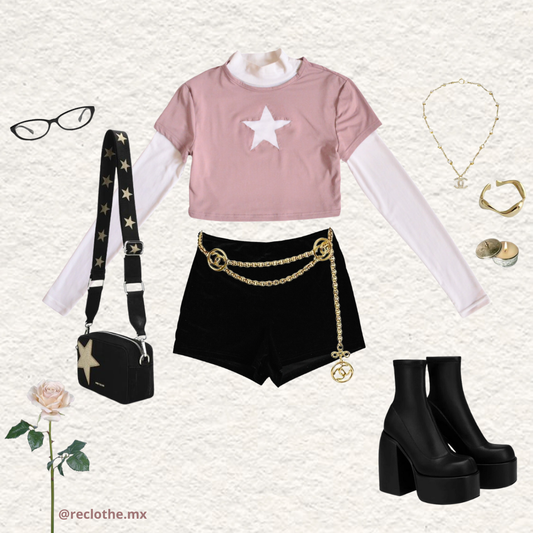 Blusa upcycling estrella mesh