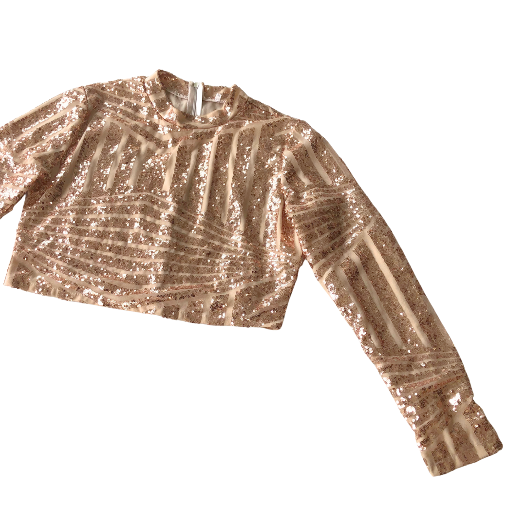 Blusa vintage de lentejuelas