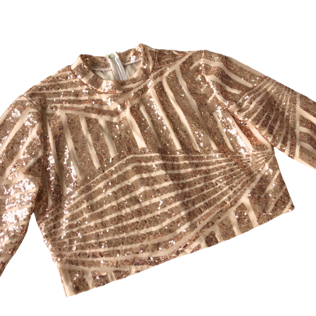 Blusa vintage de lentejuelas