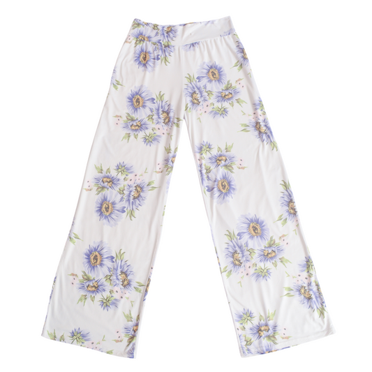Pantalón blanco con flores