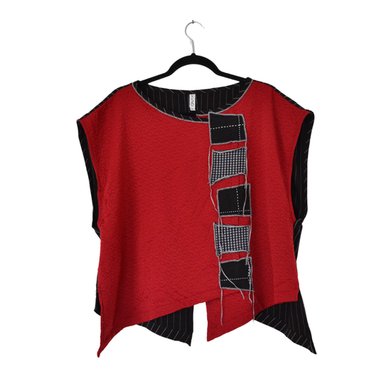 Blusa vintage asimétrica