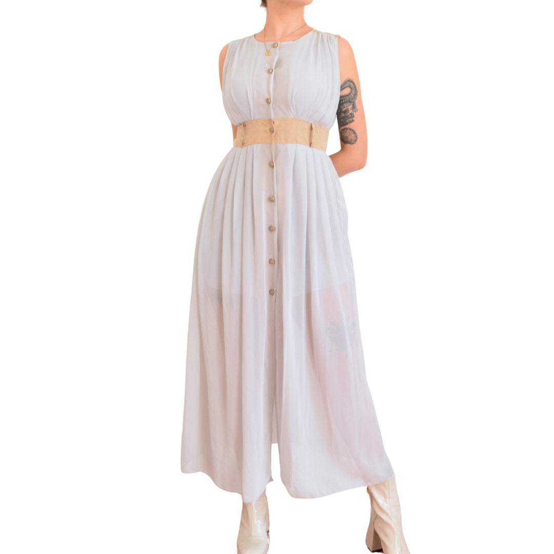 Vestido vintage largo con botones