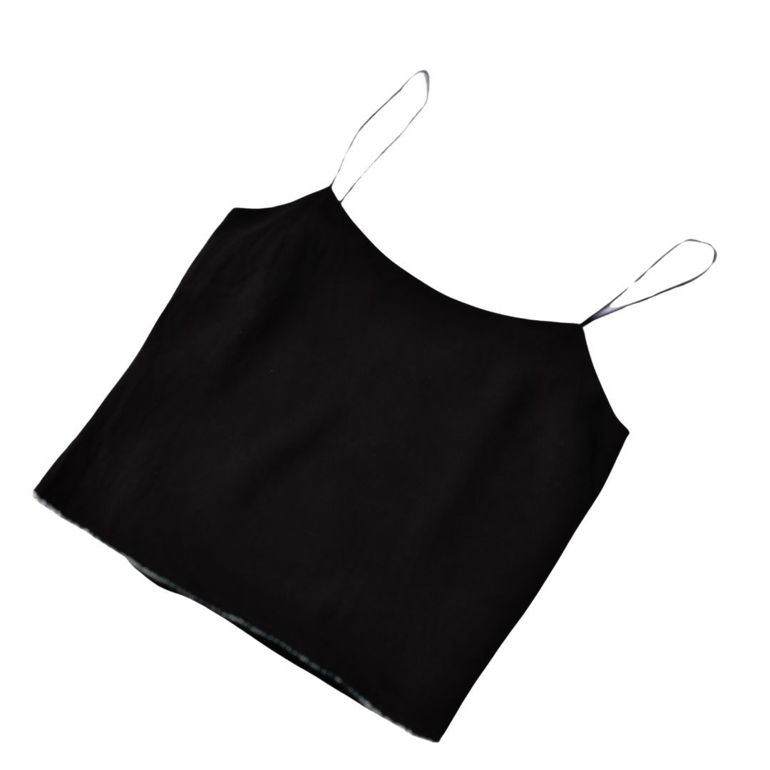 Blusa negra de seda
