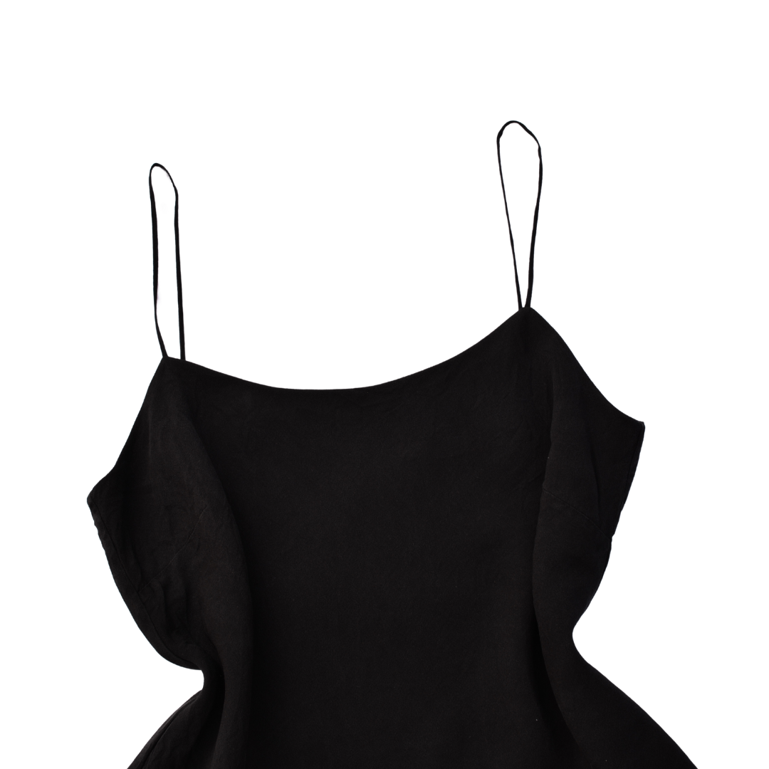 Blusa negra de seda