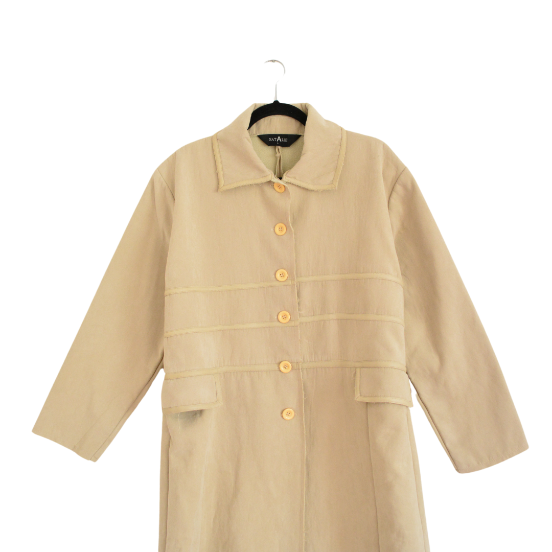 Abrigo largo 90s beige