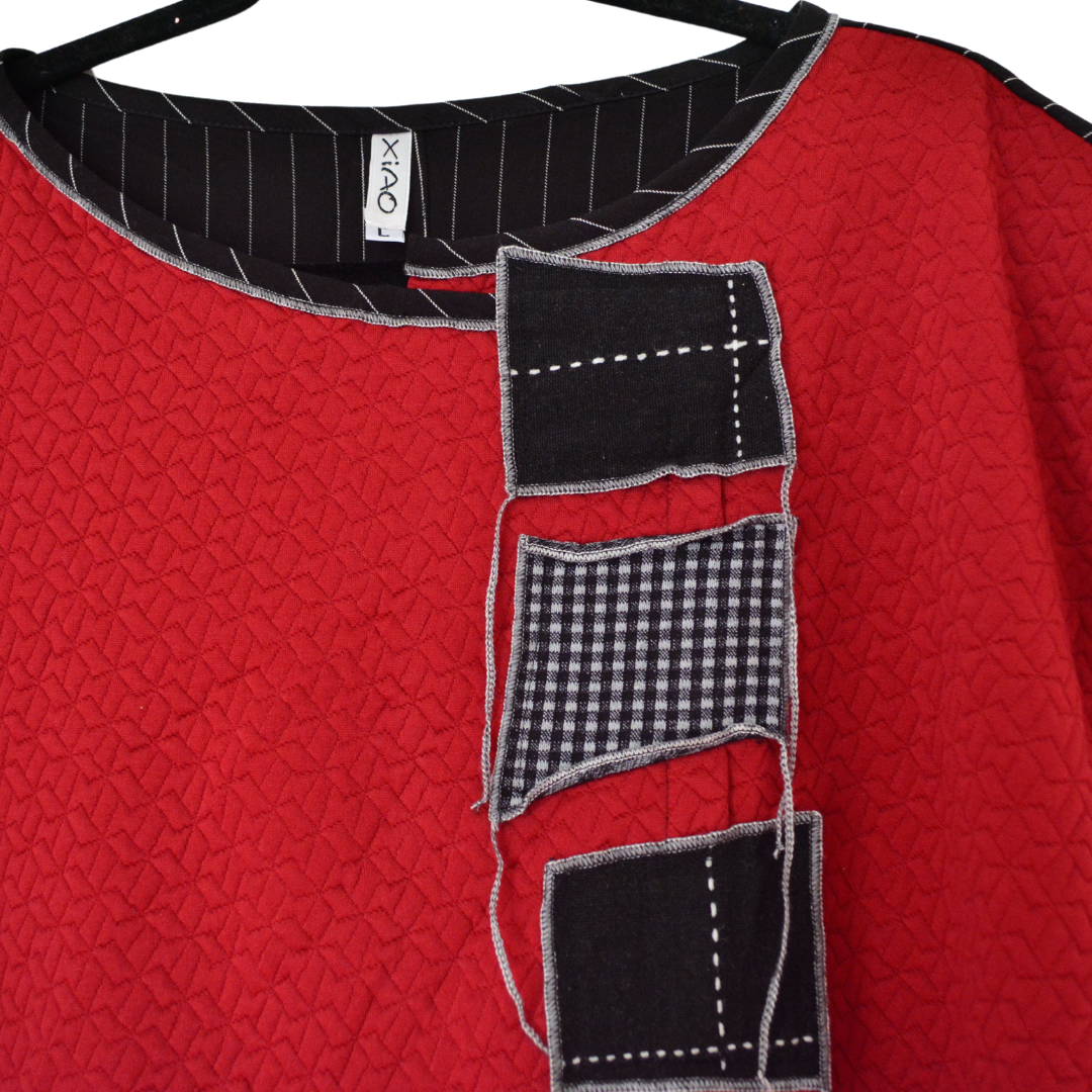 Blusa vintage asimétrica