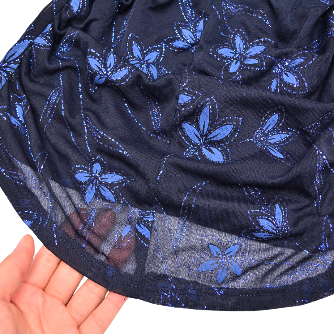 Blusa mesh con glitter floral
