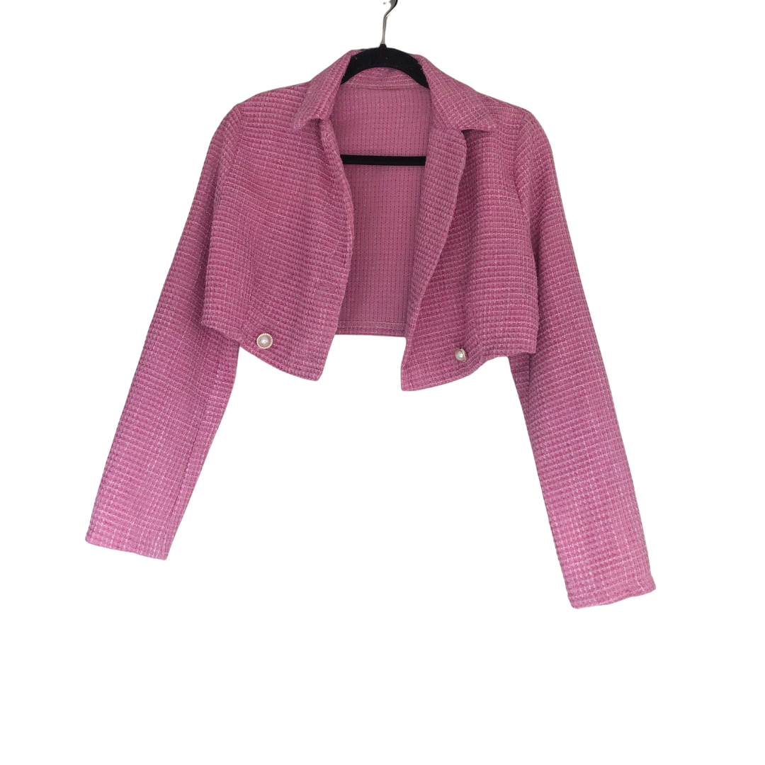Blazer rosa 90s cropped