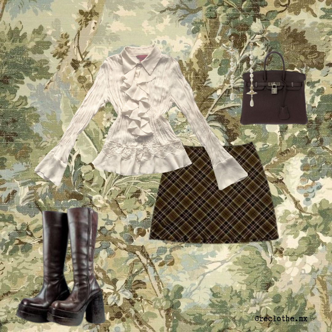 Blusa beige ruffles