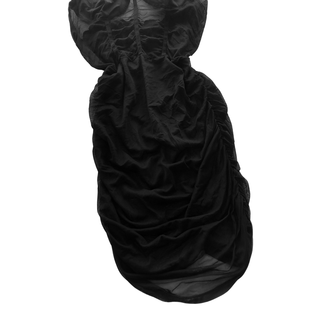 Vestido negro mesh